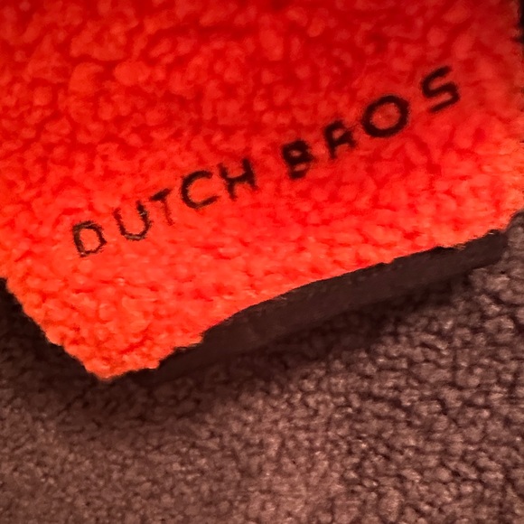 Dutch Bros Color-block Fleece Teddy Pullover with Pockets & 1/4 Snap Size Small - Picture 4 of 6